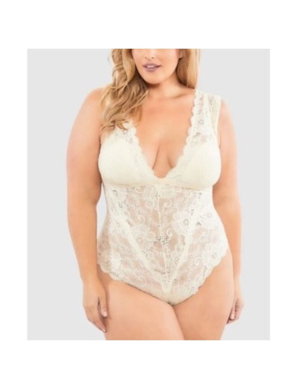 Oh la la Cheri Suzette Lace Teddy (Plus Size)